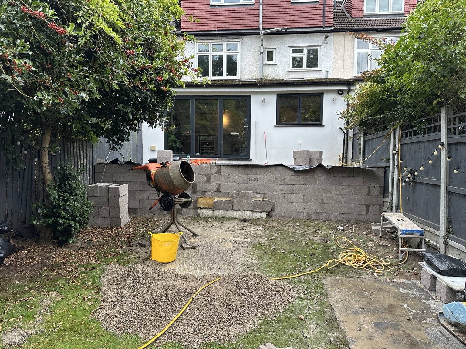 Garden renovation in progress